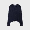 Geknoopt vest met kabelpatroon Geknoopt vest met kabelpatroon