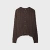 Geknoopt vest met kabelpatroon Geknoopt vest met kabelpatroon