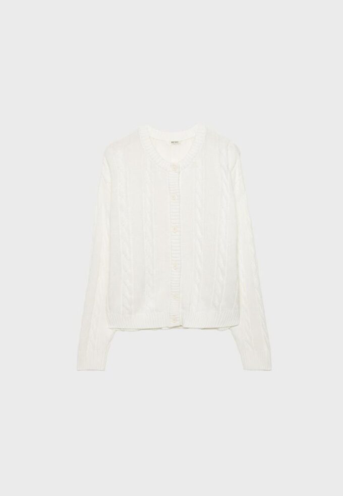 Geknoopt vest met kabelpatroon