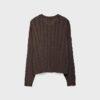 Geknoopt vest met kabelpatroon Geknoopt vest met kabelpatroon