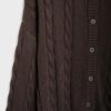 Geknoopt vest met kabelpatroon Geknoopt vest met kabelpatroon