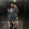 Gestreepte cropped blazer