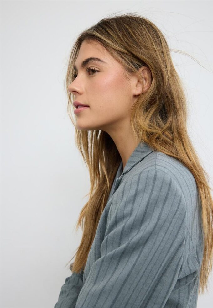 Gestreepte cropped blazer