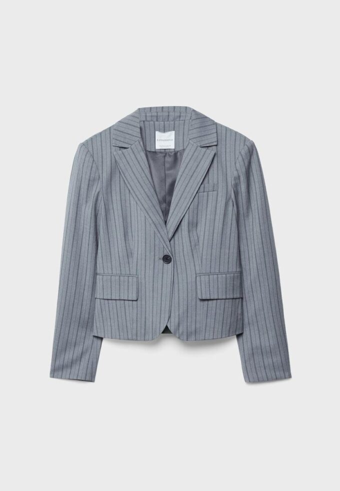 Gestreepte cropped blazer