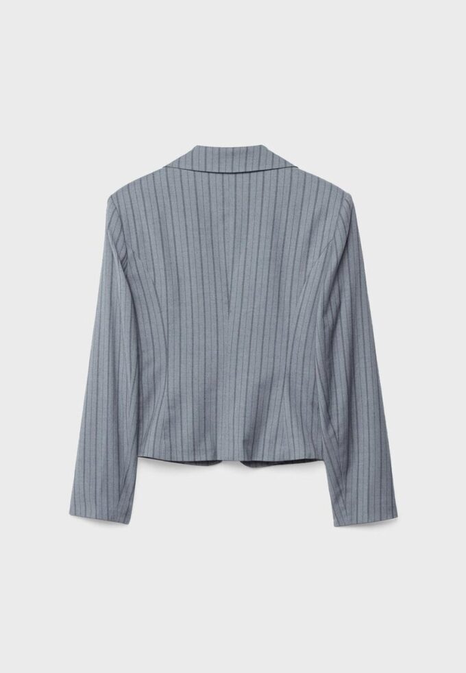 Gestreepte cropped blazer