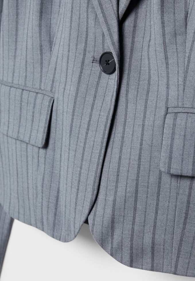 Gestreepte cropped blazer