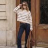 Gestreepte cropped gebreide trui Gestreepte cropped gebreide trui