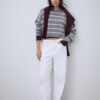 Gestreepte cropped gebreide trui Gestreepte cropped gebreide trui