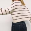 Gestreepte cropped gebreide trui Gestreepte cropped gebreide trui
