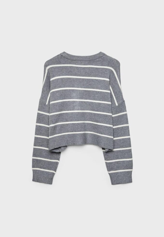Gestreepte cropped gebreide trui Gestreepte cropped gebreide trui