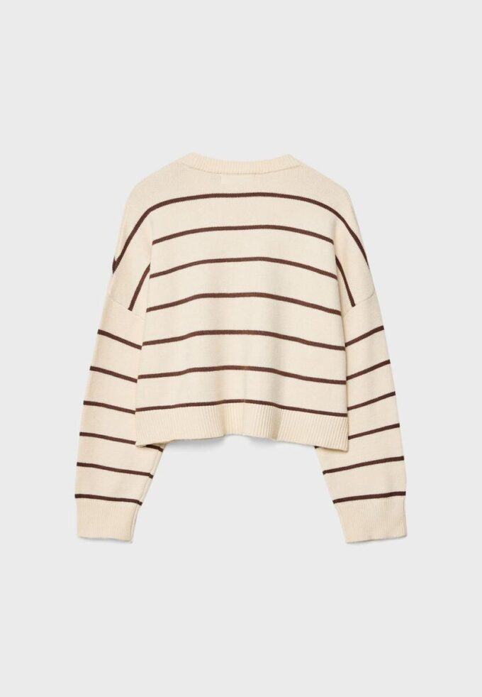 Gestreepte cropped gebreide trui Gestreepte cropped gebreide trui