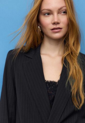Gestreepte open blazer