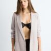 Gestreepte open blazer Gestreepte open blazer