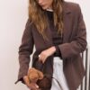 Gestreepte open blazer Gestreepte open blazer