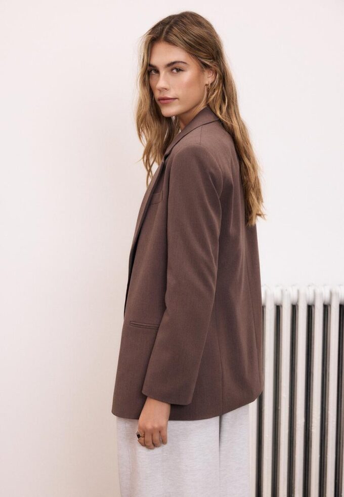 Gestreepte open blazer Gestreepte open blazer
