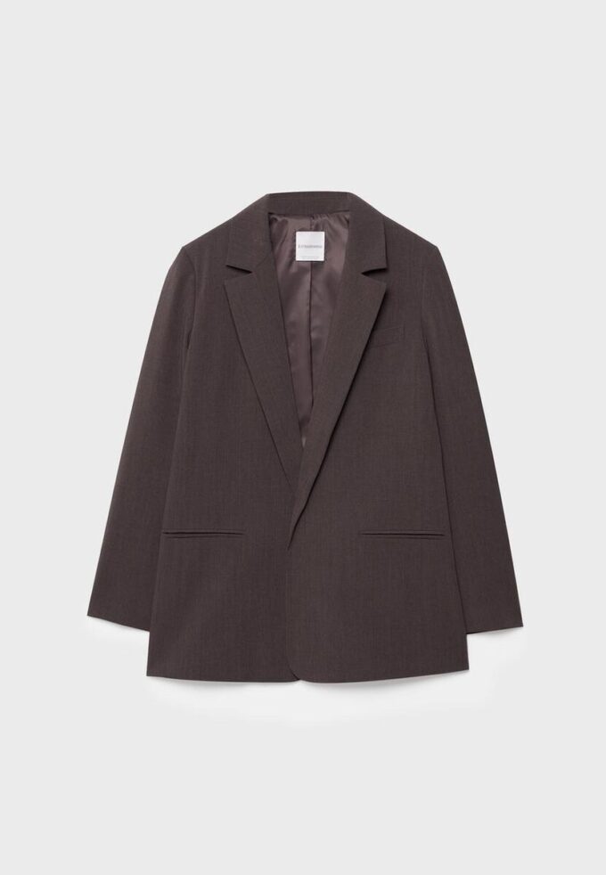 Gestreepte open blazer Gestreepte open blazer