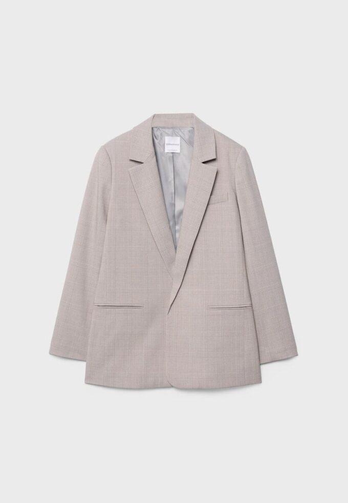 Gestreepte open blazer Gestreepte open blazer