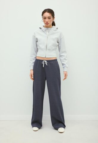 Gestreepte Wide Leg joggingbroek met wijde pijpen Gestreepte Wide Leg joggingbroek met wijde pijpen