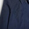 Getailleerd denim overhemd met dubbele ritssluiting Getailleerd denim overhemd met dubbele ritssluiting