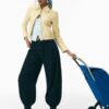 Getailleerd jasje met leerlook