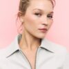 Getailleerd jasje met leerlook Getailleerd jasje met leerlook