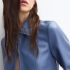 Getailleerd jasje met leerlook