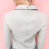 Getailleerd jasje met leerlook Getailleerd jasje met leerlook