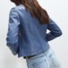 Getailleerd jasje met leerlook