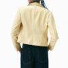 Getailleerd jasje met leerlook