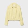 Getailleerd jasje met leerlook