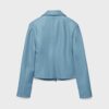 Getailleerd jasje met leerlook
