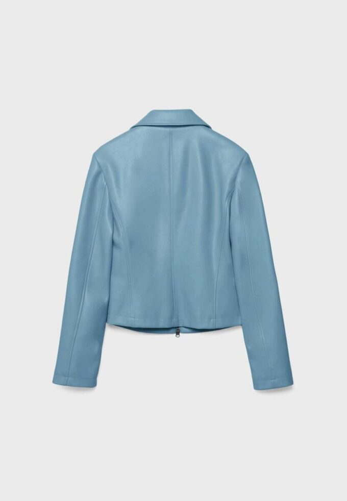 Getailleerd jasje met leerlook