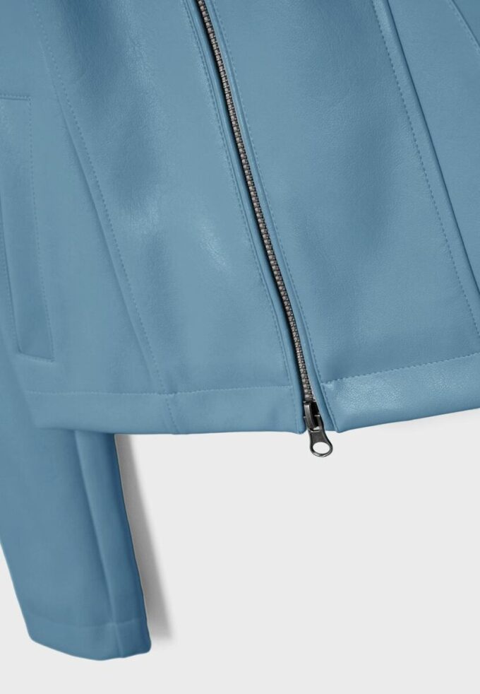 Getailleerd jasje met leerlook