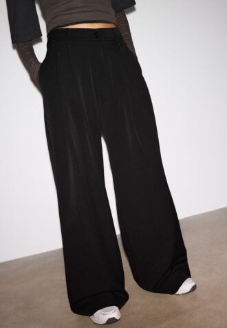 Getailleerde broek met Wide Leg pijpen en coupenaden
