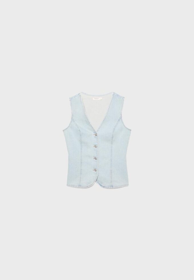 Getailleerde denimtop