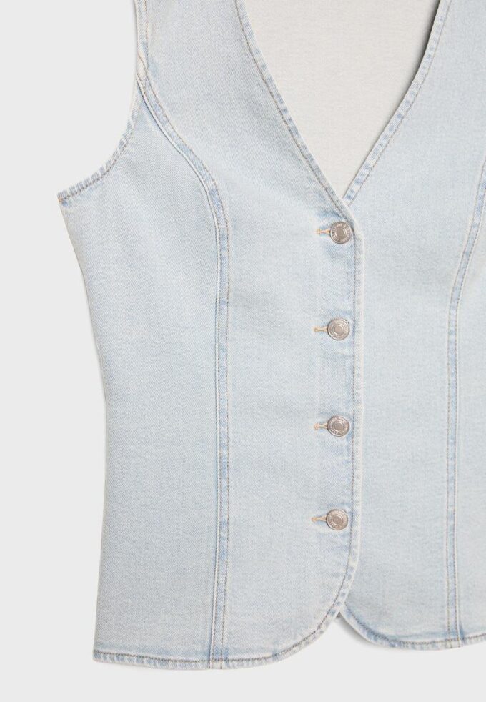 Getailleerde denimtop