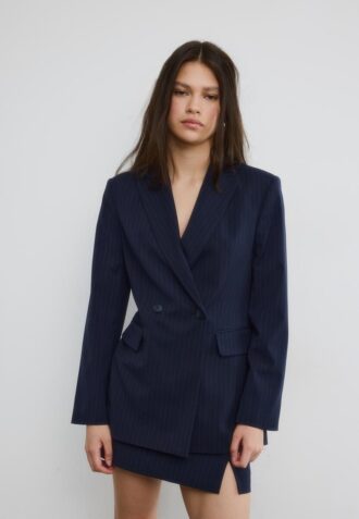 Getailleerde gestreepte blazer