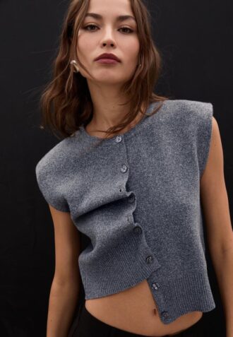 Gilet met schoudervullingen