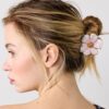 Haarspeld met metallic bloem