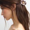 Haarspeld met metallic bloem