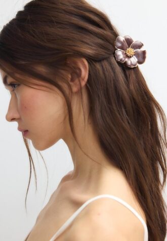 Haarspeld met metallic bloem