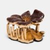 Haarspeld met metallic bloem