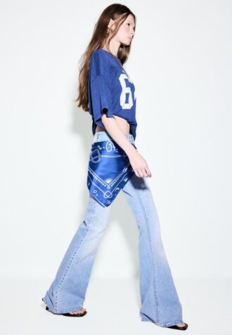 Jeans met lage taille en naadzakken