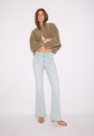 Jeans met lage taille en naadzakken
