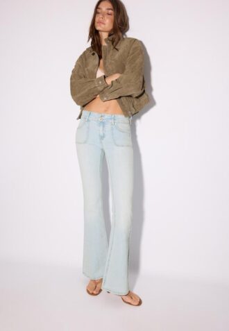 Jeans met lage taille en naadzakken