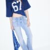 Jeans met lage taille en naadzakken Jeans met lage taille en naadzakken