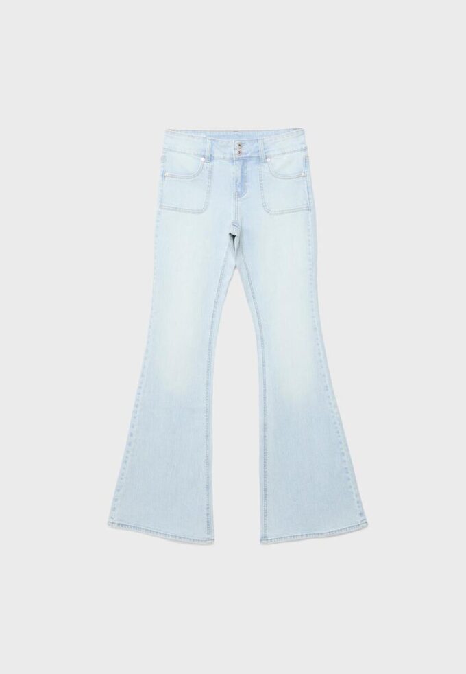 Jeans met lage taille en naadzakken Jeans met lage taille en naadzakken