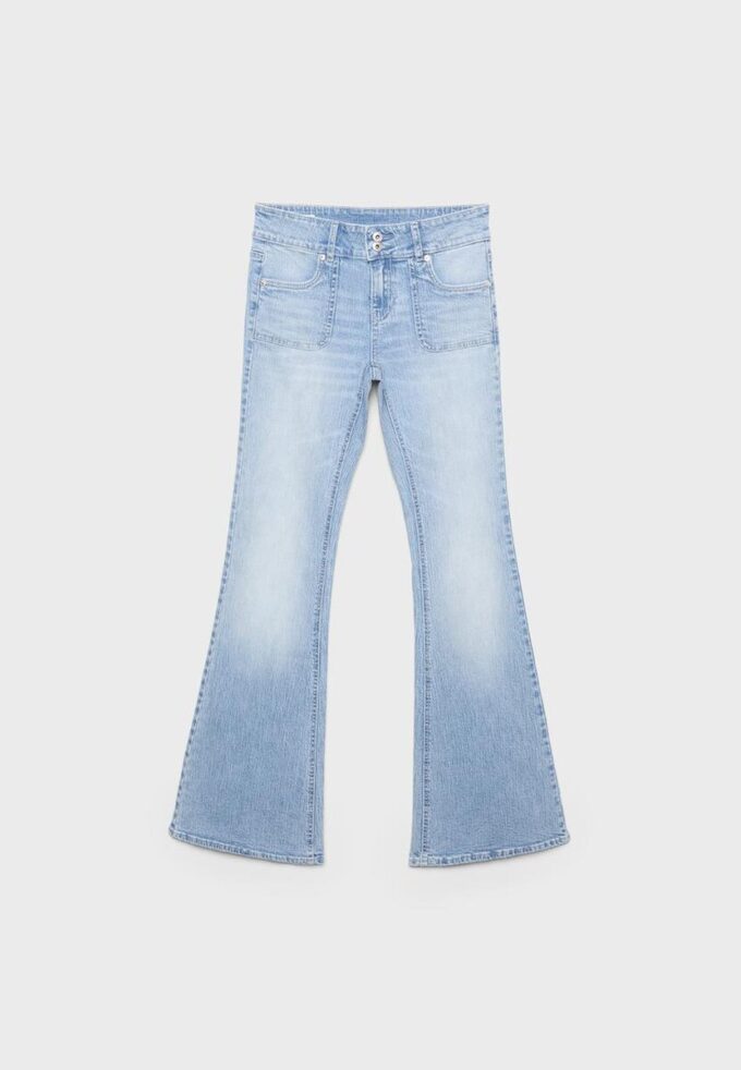 Jeans met lage taille en naadzakken Jeans met lage taille en naadzakken