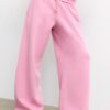 Joggingbroek met rechte pijpen en gewassen effect Joggingbroek met rechte pijpen en gewassen effect