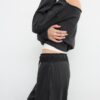 Joggingbroek met rechte pijpen en gewassen effect Joggingbroek met rechte pijpen en gewassen effect